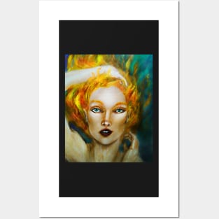 Aithne (fire girl portrait) Posters and Art